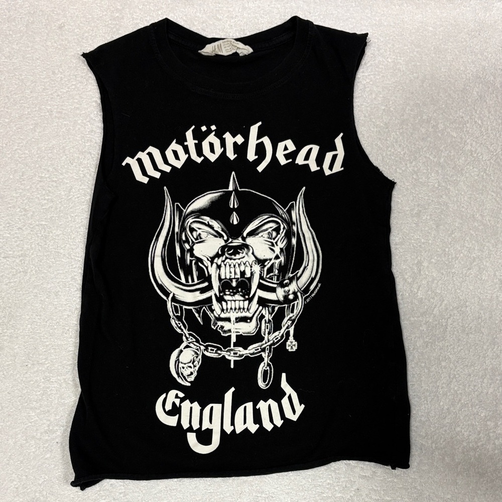 H&M Black Motorhead Graphic Muscle Tank boys 6/8